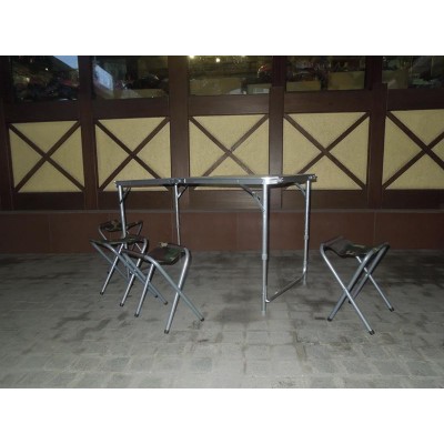 Стол + 4 стула туристический набор KOMANDOR "ТУРИСТ" (60с м Х 120 см)