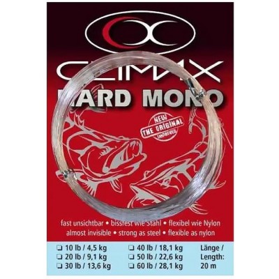 Поводковый материал CLIMAX Hard Mono 20m 0.50mm 20lb 9.1kg 
