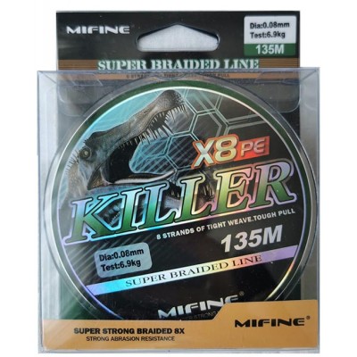 Шнур плетенный MIFINE Killer X8 PE Green 135м
