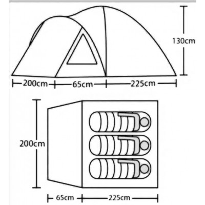 Палатка 3х местная MIFINE ZA027