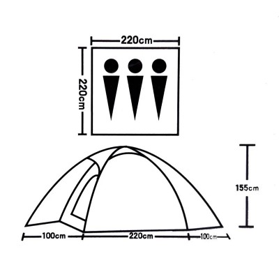 Палатка 3-х местная BOYA BY 1703