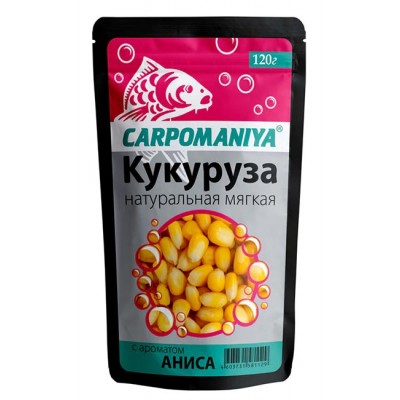 Кукуруза CARPOMANIYA мягкая натуральная ароматизированная в пакетах 120 г  